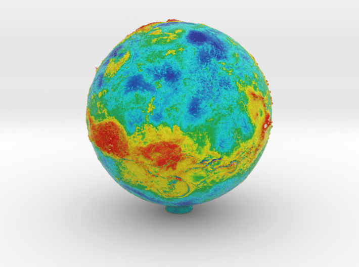 Topographic Venus 3d printed 