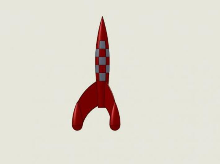 TinTin Rocket 10cm high 3d printed 