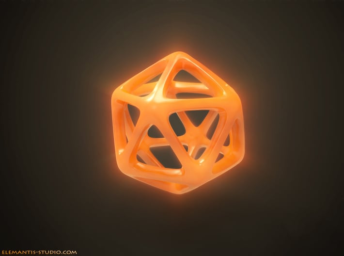 Icosahedron Platonic Solid 3d printed