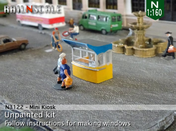 Mini Kiosk (N 1:160) 3d printed 