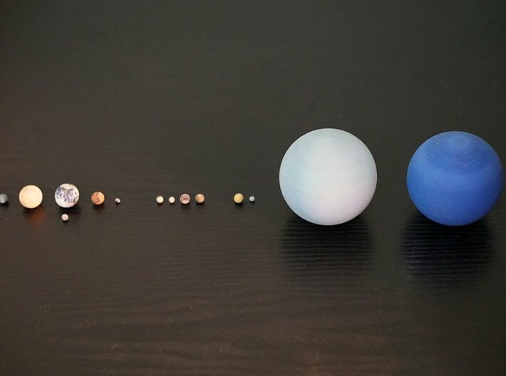 Solar System, 16 set 3d printed 