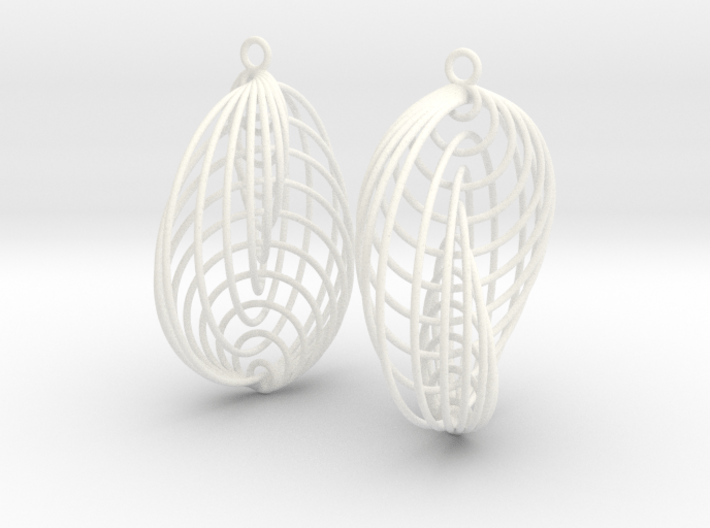 Running in Circles - Earrings 3d printed 
