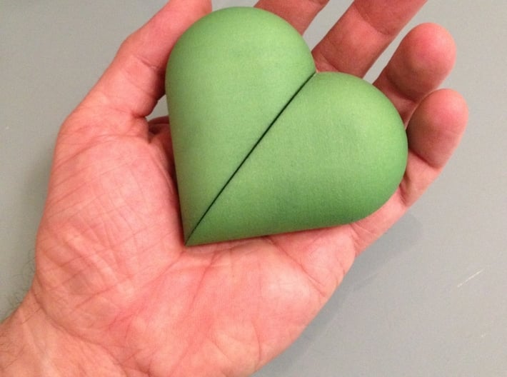 Heart Amulet Big - Outer Part 1 Right 3d printed 