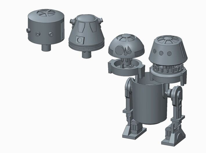 PRHI Kenner Astromech Kit - R5 Prototype Head 3d printed 