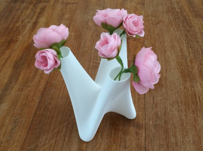 3 in 1 vase small 3d printed 3in1vase with flowers