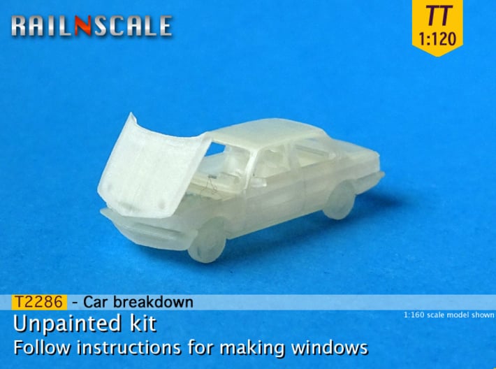 Car breakdown (TT 1:120) 3d printed 