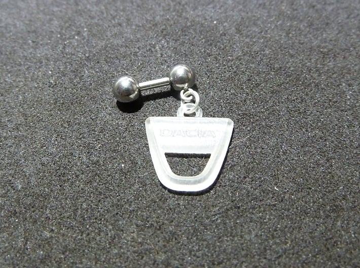 Dacia Earring fine detail 3d printed piercing barbell with Dacia logo