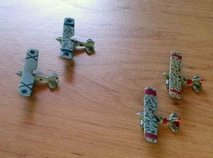 1/300 Nieuport 52 x 4 3d printed The models in Nationalist (left) and Republican markings