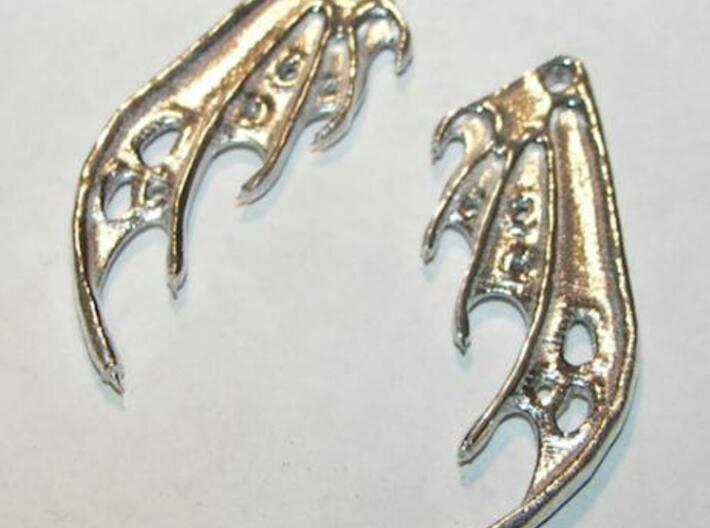Dragon Wing Earrings 3d printed 