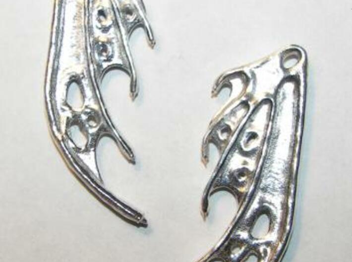 Dragon Wing Earrings 3d printed 