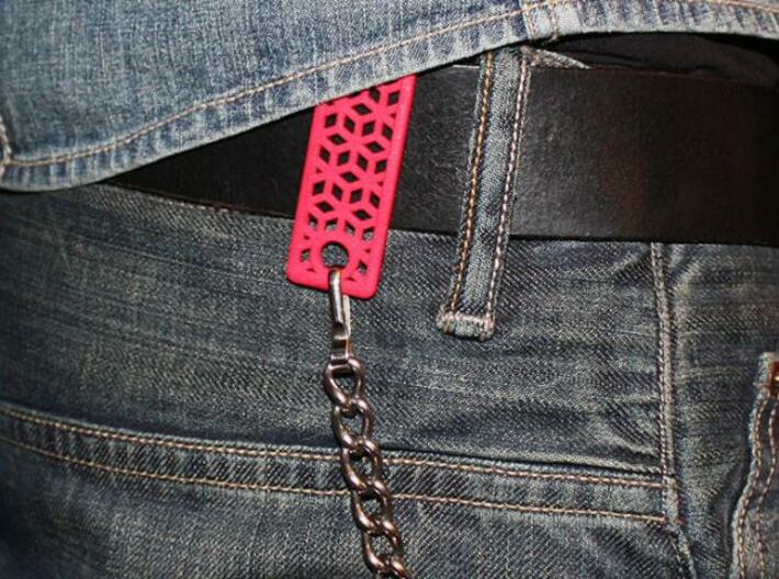 Belt Clip 3d printed Red Strong and Flexible