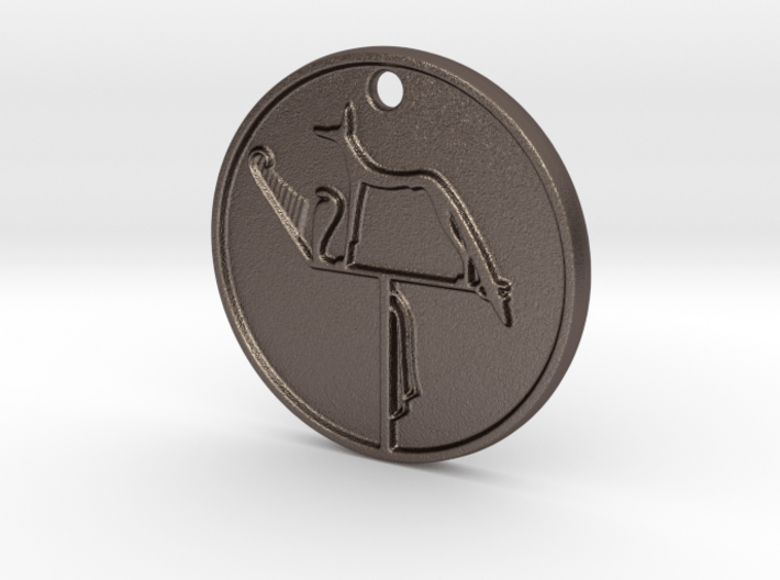 Wepwawet Coin w/hole 3d printed