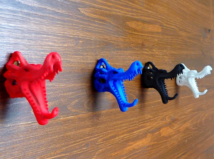 dragon wall hook 3d printed dragon wall hook - 3D print in nylon - multiple colors