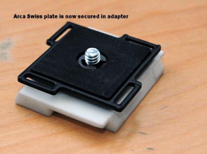 Arca Swiss to Manfrotto tripod plate adapter 3d printed 