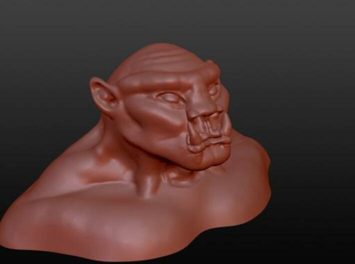 Orc 3 inch Bust 3d printed