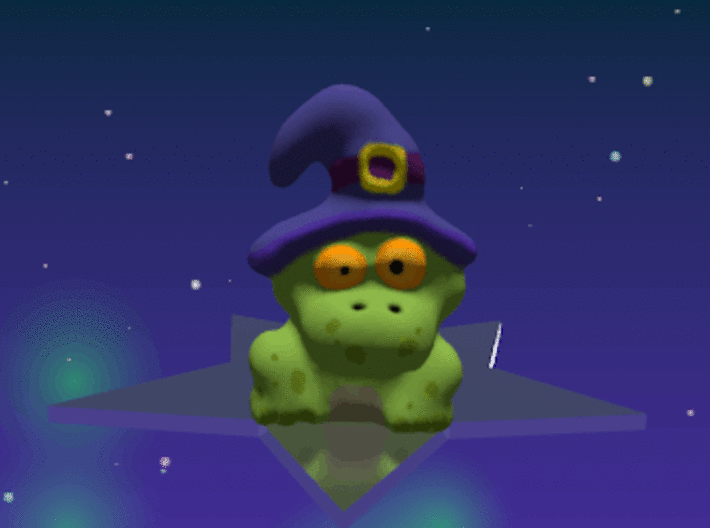 Witch-Toad Figurine 3d printed 