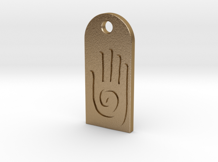 Tag Native American Hand size normal 3d printed 