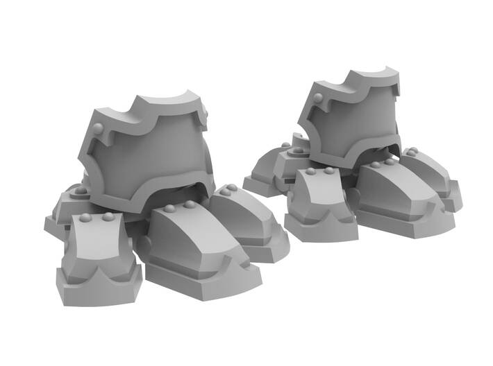 Mini Knight - Wolf Feet & Shin Guards 3d printed 