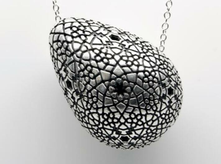 Erasmo Pendant Necklace - Silver 3d printed
