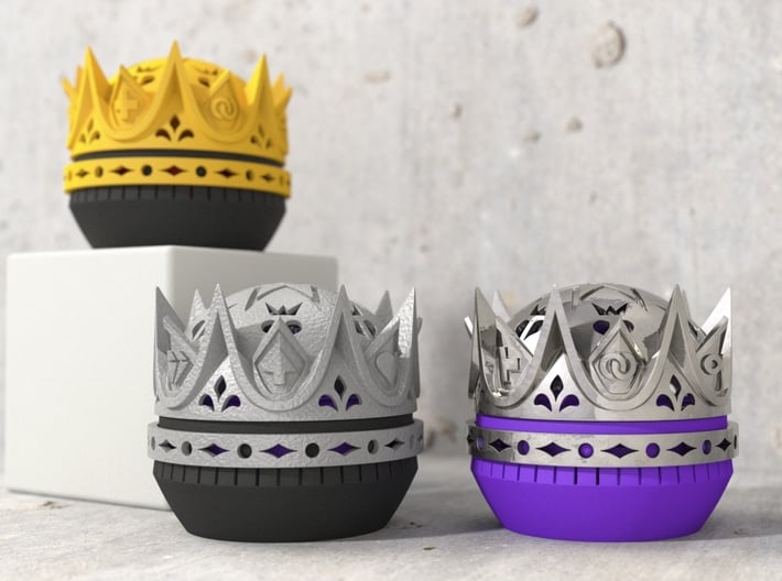 Royal Love Crown Ring Box - Proposal, Engagement 3d printed INCLUDE the TOP CROWN only! BASE and RING HOLDER Sold SEPARATELY!