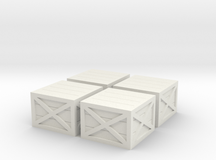 HO Scale Wooden Crates (V2) 3d printed