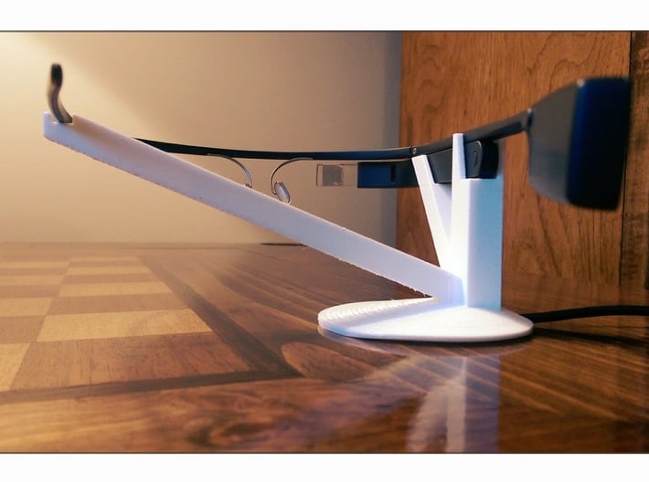 Google Glass Charging Stand 3d printed Keeps Google Glass perfectly balanced