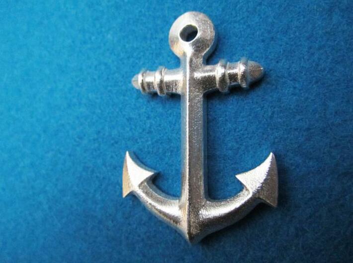 Anchor Classic 3d printed front picture: printed in silver