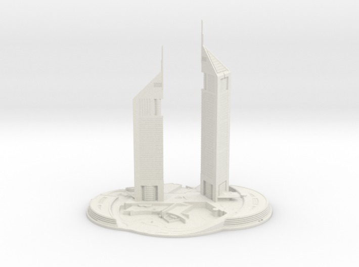Jumeirah Emirates Towers (1:2000) 3d printed 