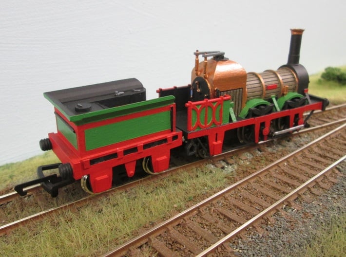 00 Scale Lion (Titfield Thunderbolt) Tender 3d printed The completed tender as 'Thunderbolt'