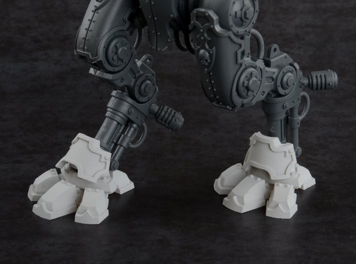 Mini Knight - Wolf Feet &amp; Shin Guards 3d printed