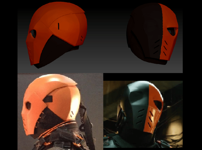 Deathstroke Arrow: Season 2 helmet without jaw pie 3d printed 