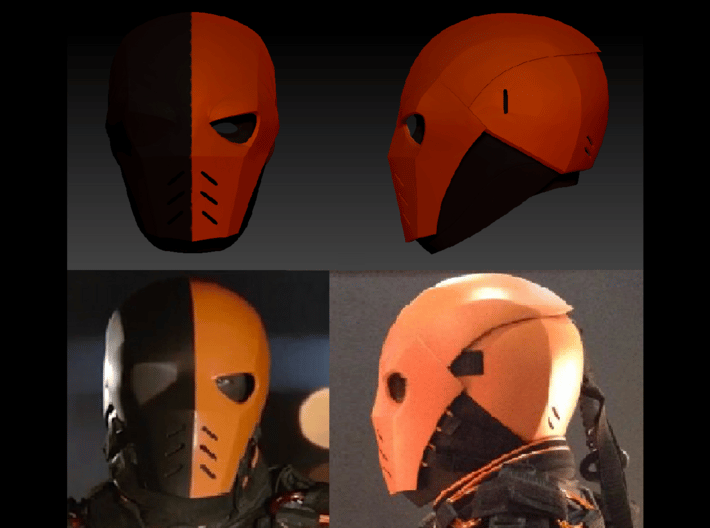 Deathstroke Arrow: Season 2 helmet with jaw piece 3d printed 