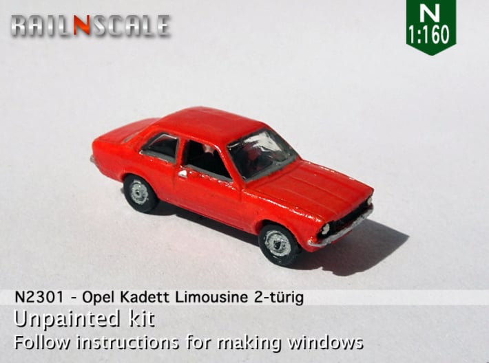 Opel Kadett Limousine (N 1:160) 3d printed 