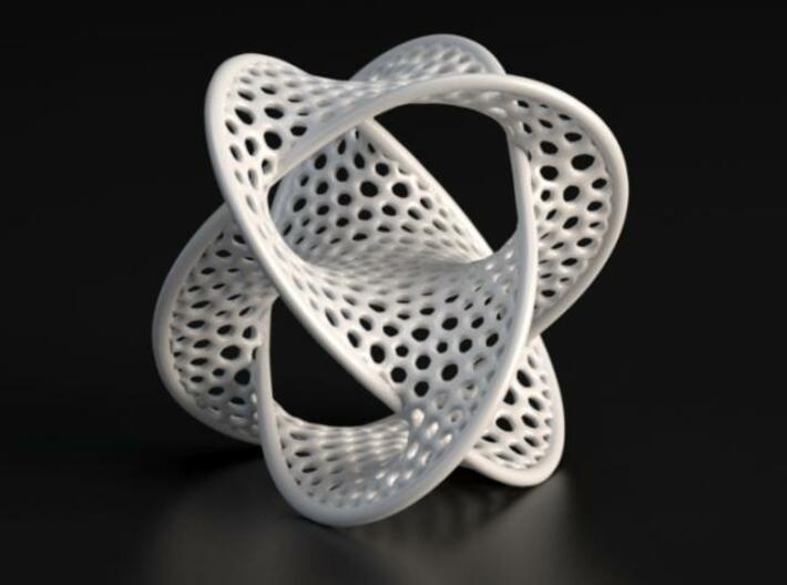 Borromean Rings Seifert Surface (5cm) 3d printed 