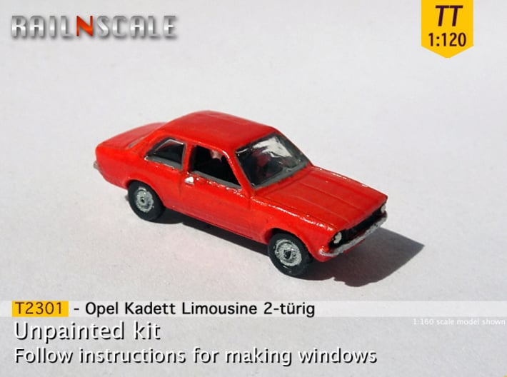 Opel Kadett Limousine (TT 1:120) 3d printed 