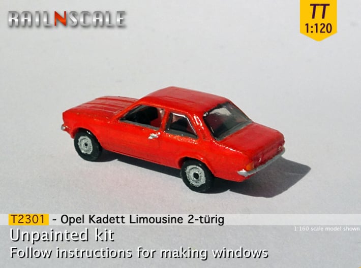Opel Kadett Limousine (TT 1:120) 3d printed 