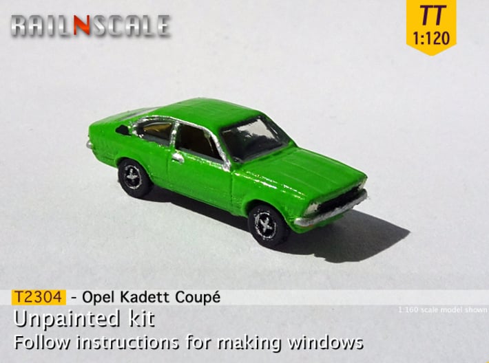 Opel Kadett Coupé (TT 1:120) 3d printed