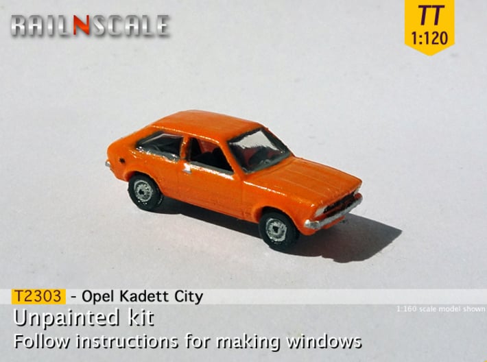 Opel Kadett City (TT 1:120) 3d printed