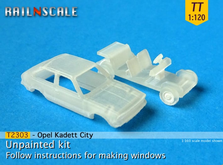 Opel Kadett City (TT 1:120) 3d printed 