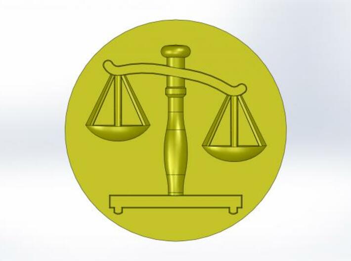 Scales of Justice Seal 3d printed This is what the wax will look like