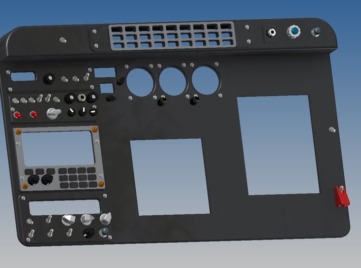 Instrument Panel - Jet Ranger 3d printed Add a caption...