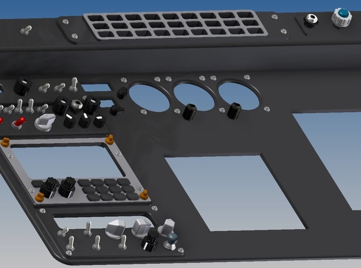 Instrument Panel - Jet Ranger 3d printed Add a caption...