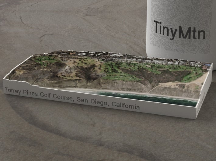 Torrey Pines Golf Course, California, USA, 1:20000 3d printed 