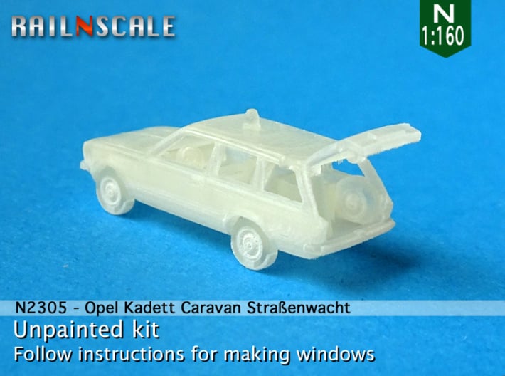 Opel Kadett Straßenwacht (N 1:160) 3d printed 