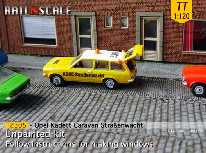Opel Kadett Straßenwacht (TT 1:120) 3d printed 