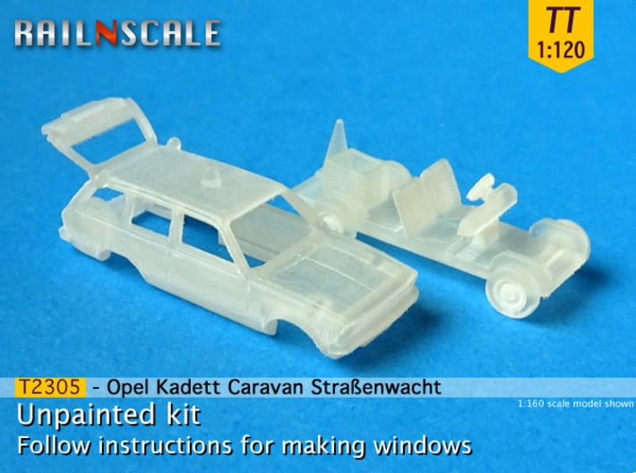 Opel Kadett Straßenwacht (TT 1:120) 3d printed 