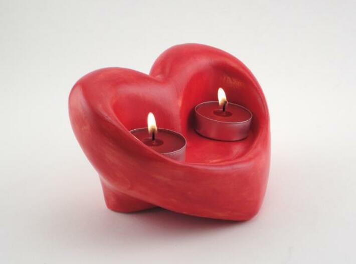 Twin Flames Votive Holder 3d printed