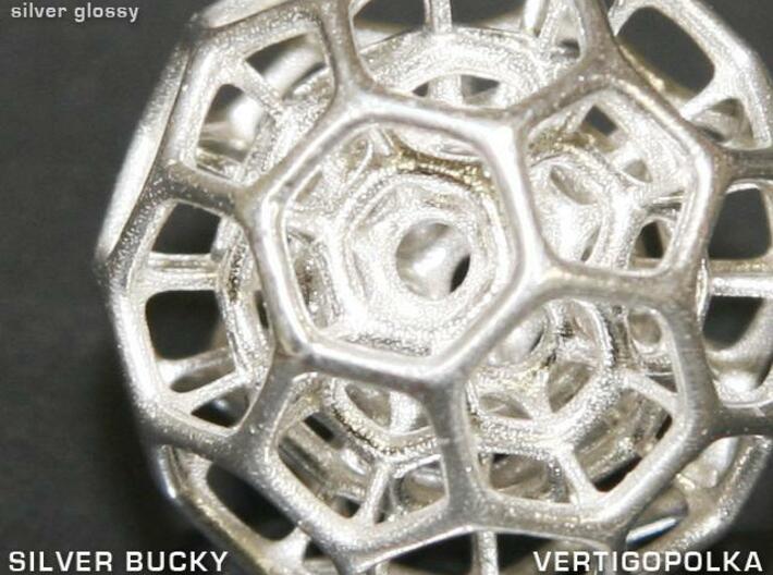 Silver Bucky 3d printed close-up view
