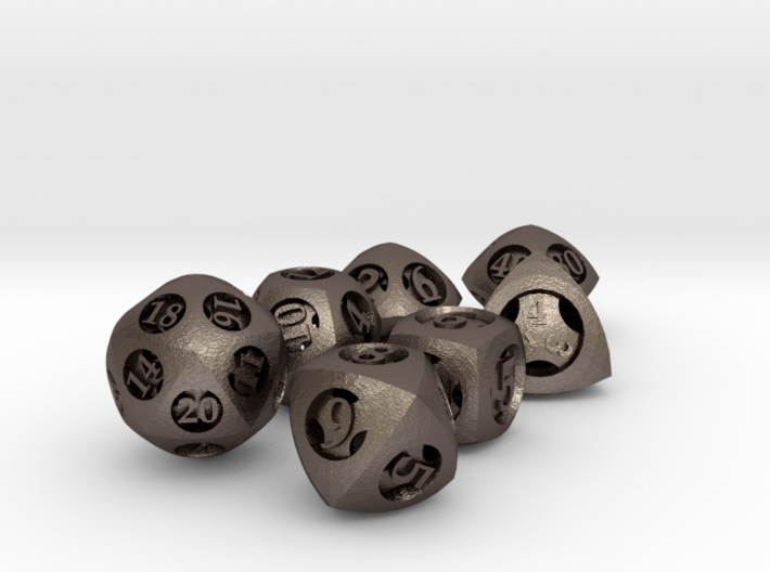 Overstuffed Dice Set with Decader 3d printed 