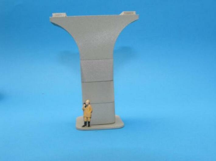 HO/1:87 Precast concrete bridge column set (small) 3d printed Painted (figure not included)